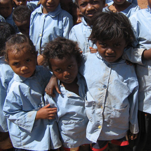 The new school uniforms for the school in Fiarenana Madagascar