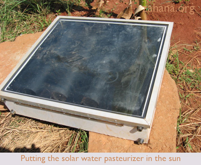 solar water pasteurizer in Fiarenana, Madagacar