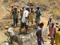 Building their water system in Madagascar