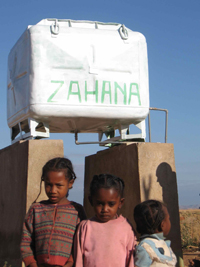 Water tank in the village in Madagascar. Zahana.org