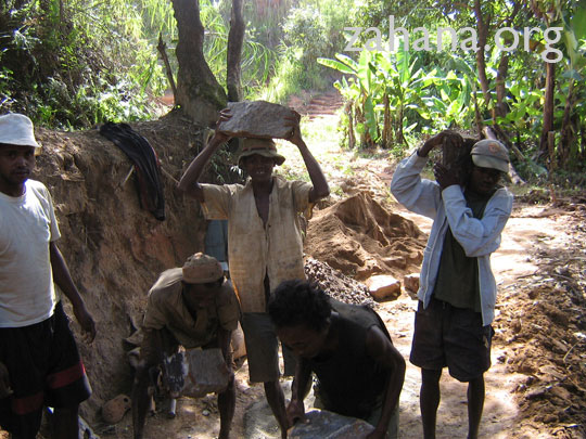 Rebuilding the well in Fiarenena madagascar from the ground up