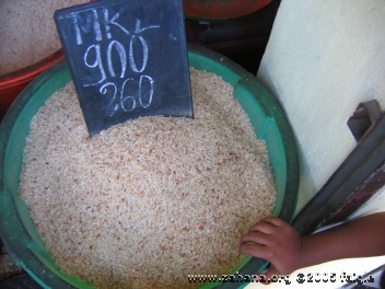 Rice in the market in Madagascar