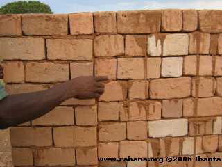 Bricks with mortar