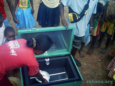 Solar box cookers used by Zahana in Madagascar