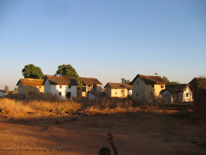 the village in the evening